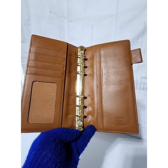 Authentic MCM Visetos Long Agenda Wallet Cognac - Picture 13 of 14